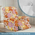 thumbnail image 4 of Jiueut Hippie Daisy Flower Print Recliner Chair Covers, Elastic Sofa Slipcover Stretchable Reclining Chair Protector with Easy Installation, 4 of 7