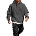 thumbnail image 3 of Hooded Sweatshirts for Men Hooded Casual Slim Color Block Long Sleeve Pullover Hoodie For Daily Casual Wear, 3 of 7