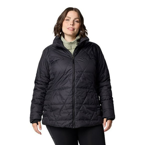 Women's Payton Pass II Interchange 3-in-1 Jacket, OMNI-HEAT INFINITY, Waterproof OMNI-TECH, Black, 3X Plus