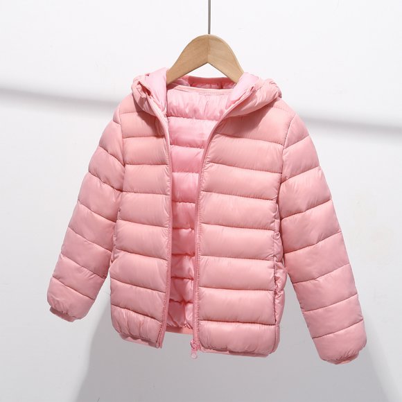 uublik Boys Warm Winter Coat Kids Light Puffer Warm Thick Hooded Down Jacket Pink, Size 3-11 Years