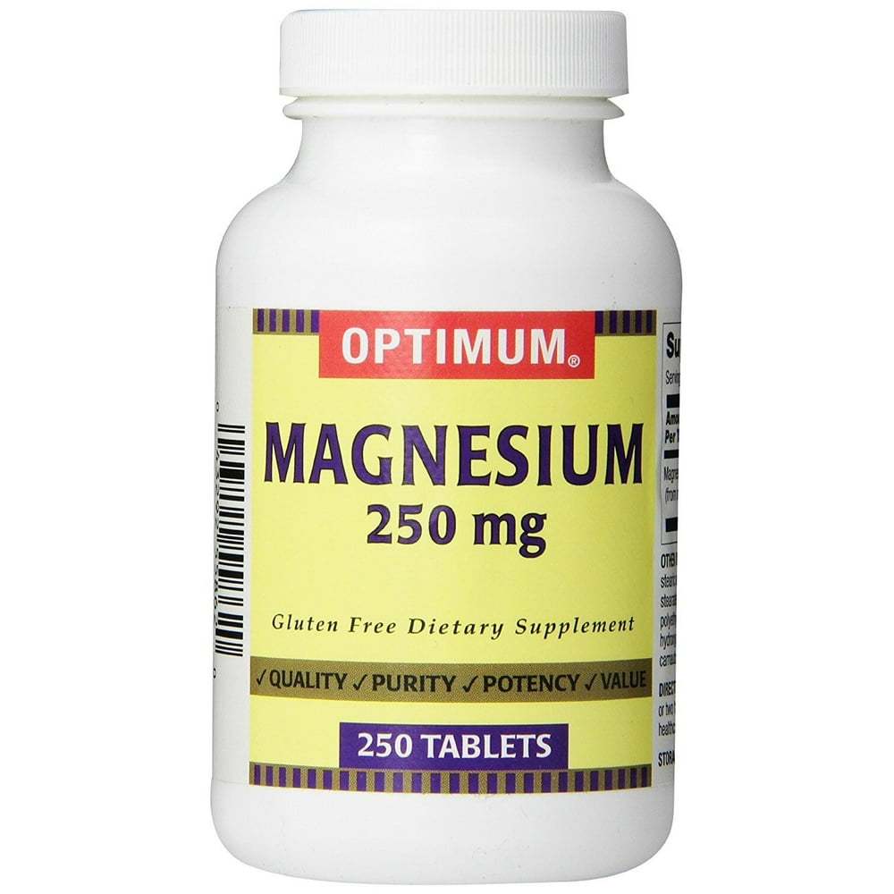 Optimum Magnesium Tablets, 250 mg, 250 Count