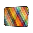 thumbnail image 2 of Bingfone Abstract Watercolors Tartan Laptop Sleeve Case 15 Inch, 360° Protective Computer Carrying Bag, 2 of 9