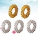 thumbnail image 4 of FELTECHELECTR 5 anillos de masaje con pinchos para dedos, anillo de acupresión sensorial, juguete antiestrés para niños y adultos (2 anillos dorados + 3 anillos plateados), 4 of 6