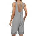 thumbnail image 6 of fheaev Jumpsuits for Women Elegant Fashion Summer Rompers Sleeveless Romper Loose Spaghetti Strap Shorts Wide Leg Pants Overalls 1 Piece Beachs with Pockets 2025 Clothes, 6 of 7