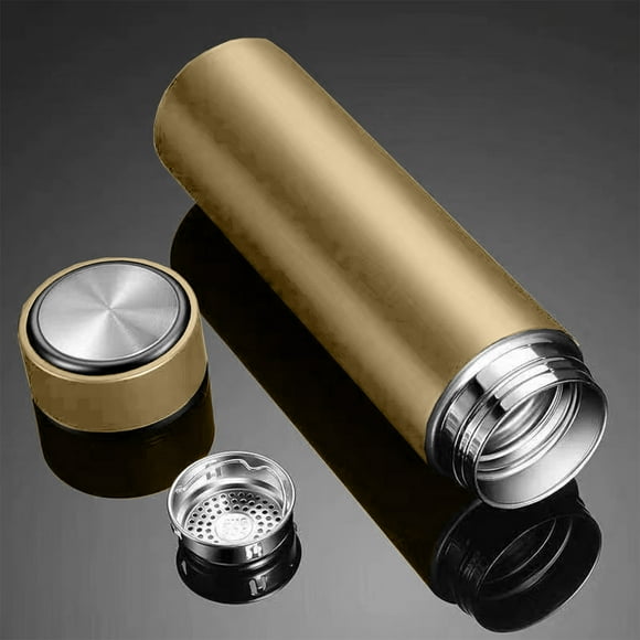 Wzzjkit Water Bottle High-end Vacuum 304 Stainless Steel Cup for Men Solid Color Portable Business Tea Cup for Male Students Smart Cup Sports Water Bottle