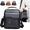 02#Black, variant on Bxaolu Crossbody Bag for Men Shoulder Bag Mens Purse Pu Leather Messenger Bag Gift for Man, Black