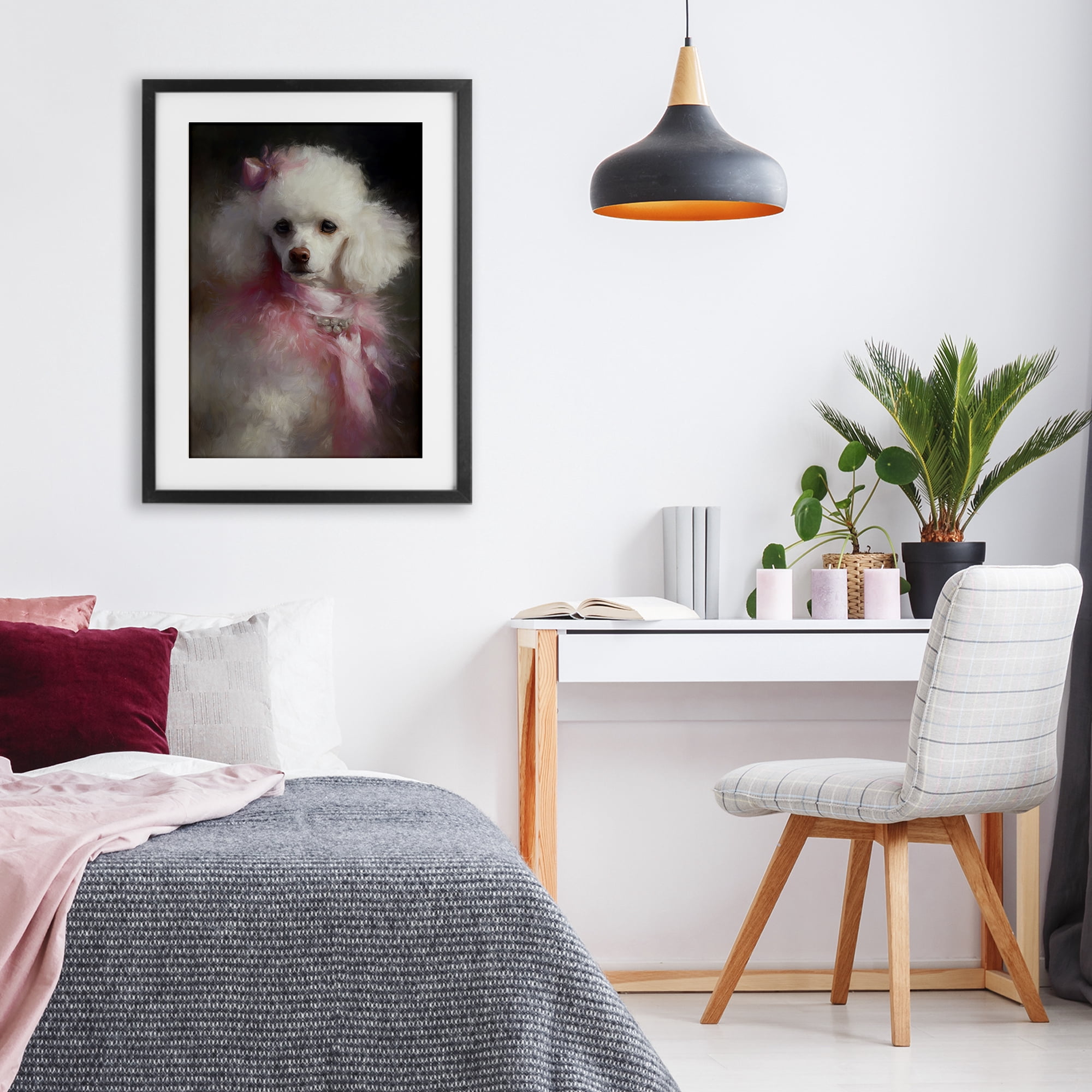 Stupell Industries Just A Girl Who Loves Pink Black Framed Print Under Glass, design by Tina LeCour