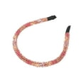 thumbnail image 4 of Unique Bargains 1 Pc Headband Gold Thread Yarn Hair Accessories for Women Pink Orange, 4 of 5