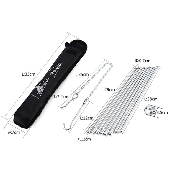Adjustable 3-Leg Outdoor Camping Tripod: Perfect for Cooking & Hanging Gear!