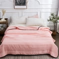 thumbnail image 3 of PATLOLLAV Cooling Summer Blanket,Lightweight Water Washed Cotton Cooling Comforter for Hot Sleepers and Night Sweats,Reversible Cooling Quilt,Breathable Fiber Quilt, 3 of 5