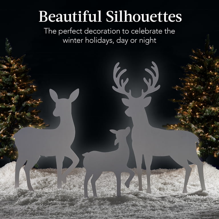 Best Choice Products 3-Piece 46in Deer Silhouette Set, Yard Decor
