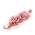 thumbnail image 4 of My Lello Baby Flower Diademas De Tela Con Cuentas, Trío Elástico, Par (Rosa Polvoriento/Crema Vainilla), 4 of 5
