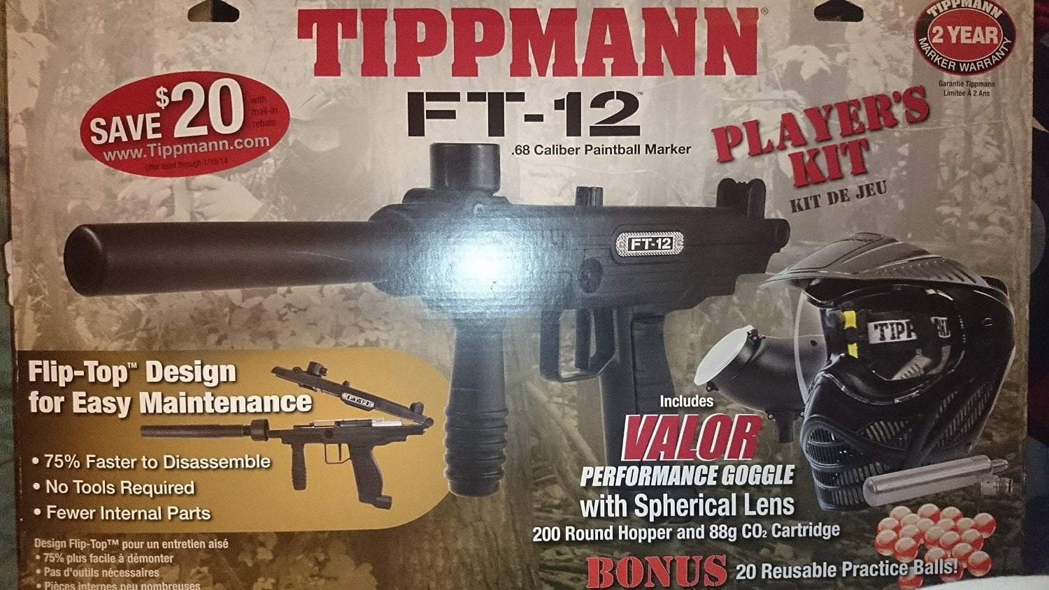 Tippmann FT12 Paintball Marker Kit