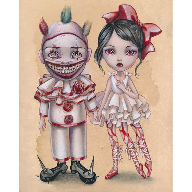 Diamond Painting (DB7206) Square Scary Figure Rhinestone Art Draw (A3672) 50x70cm FLhrweasw Nuevo