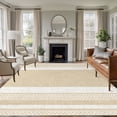 thumbnail image 2 of Vintage Cream Striped Area Rug 6x9 Washable Rug Non Slip Farmhouse Modern Stripes Boho Linen Large Area Rug Soft Stainresistant Indoor Floor Carpet for Living Room Bedroom Office Dining Room Nursery, 2 of 9