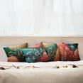 thumbnail image 4 of Ambesonne Botanical Throw Pillow Cover 4 Pack, Modern Meadow Abstract, 16", Teal Coral Pale Coffee, 4 of 4