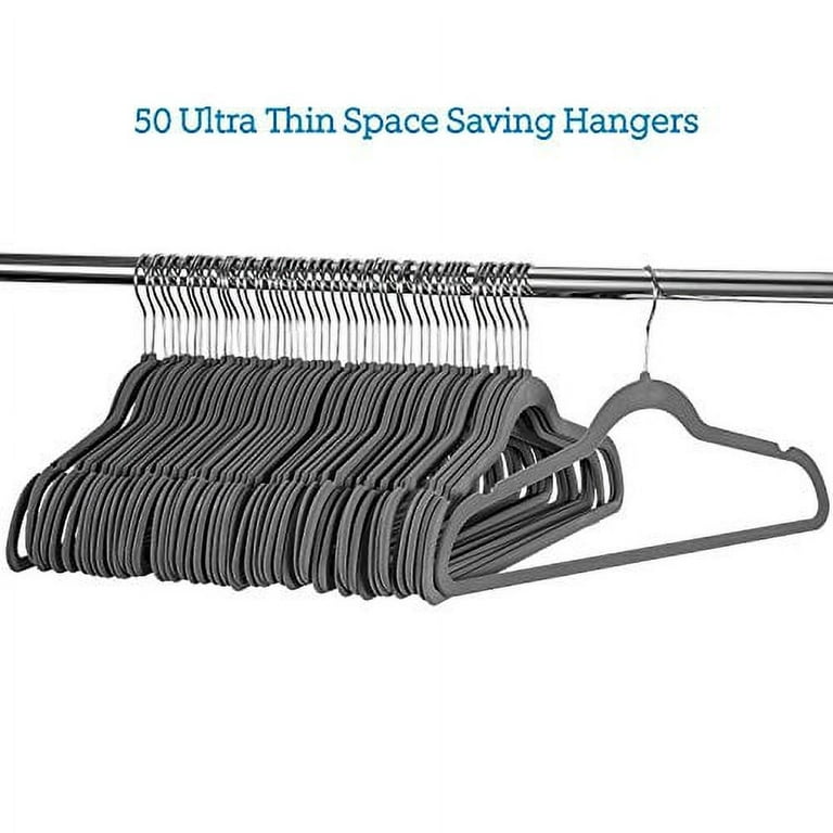 White Slim Grips Hangers, 16-Pack