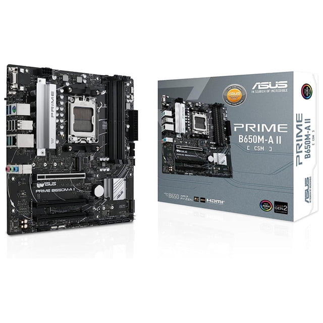 Tarjeta Madre Asus PRIME B650M-A II-CSM AM5 4x DDR5 2x M.2 PCIe 5.0 USB-C Micro ATX negro