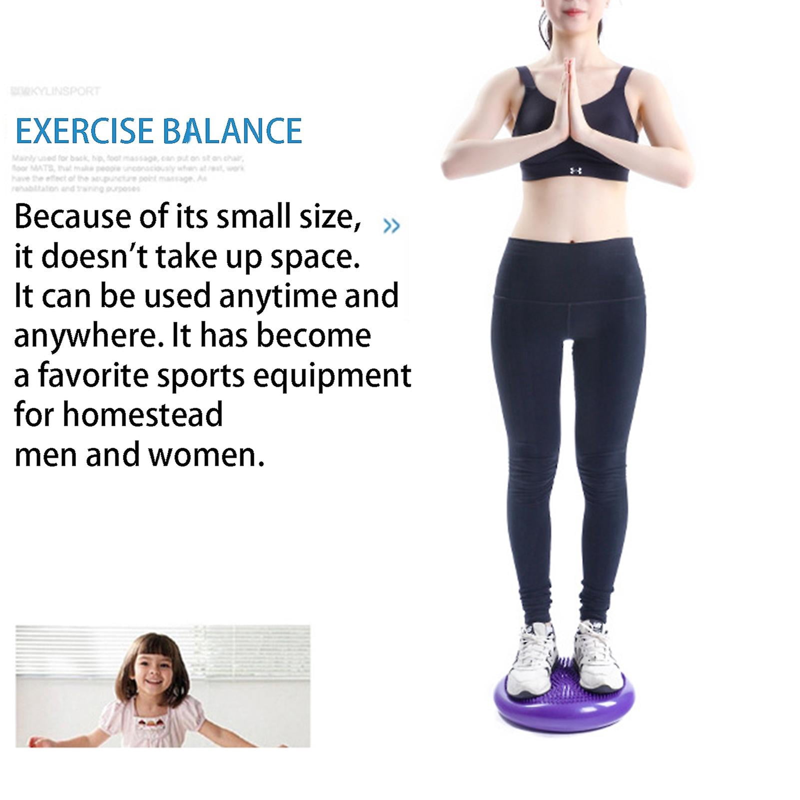 Coussin D'équilibre Yoga Pilates - Avec Pompe - Double Face Massage - Améliore Flexibilité Et Stabilité