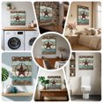 thumbnail image 6 of Ships Next Day Canvas Wall Art 12"x12",Teal Brown Texas Star Vintage Wood Framed Canvas Print Painting,Farmhouse Country Wooden Ready to Hang Small Picture Wall Decor for Kitchen Dining Room Office, 6 of 9