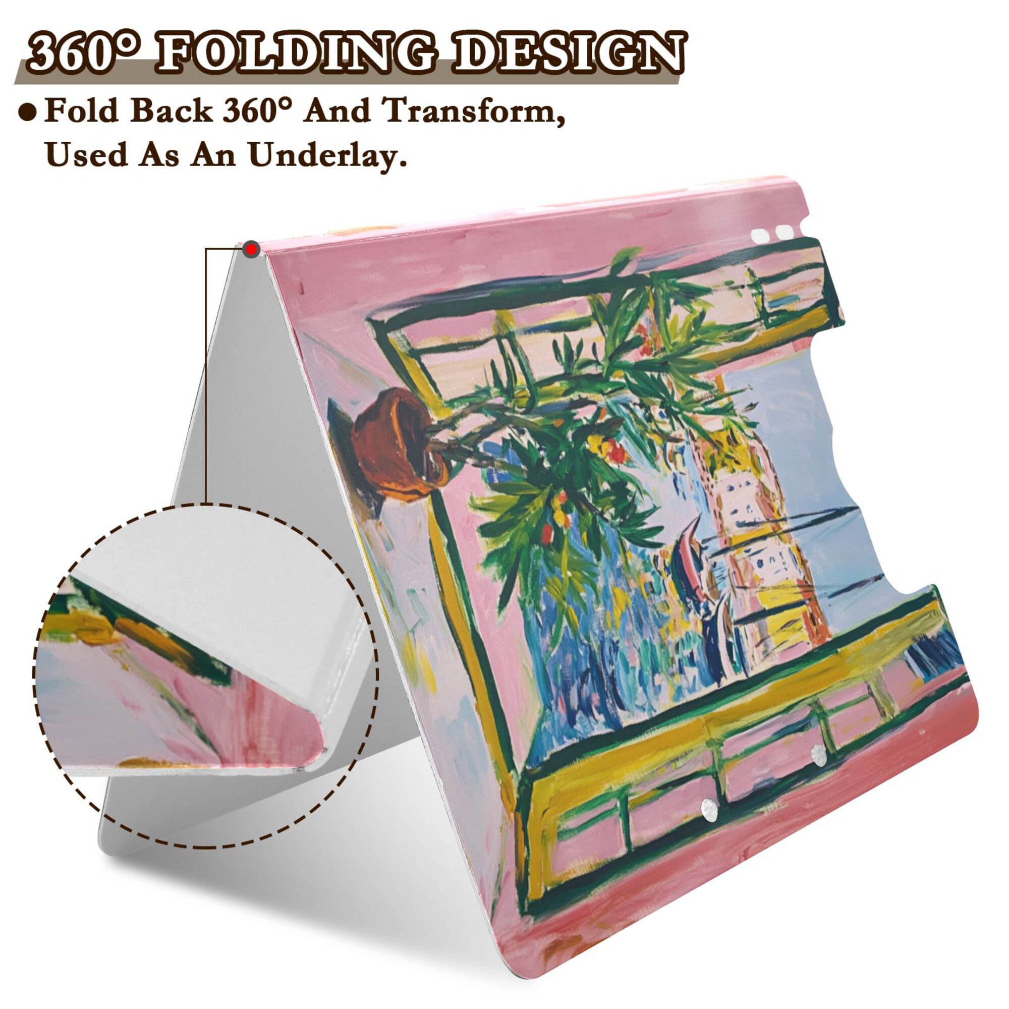 FORMRS A4 Clipboard Folder with Pen Holder Horizontal Foldable School Office Binder, Yellow Window