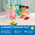 thumbnail image 4 of Battat Snuggle & Splash Bath Doll Set with Water-Safe Plush Dolls, Basket, and Stacking Boats for Toddlers 2 Years +, 4 of 8