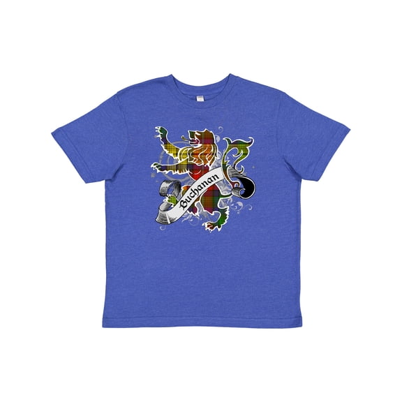 Inktastic Buchanan Tartan Lion Youth T-Shirt