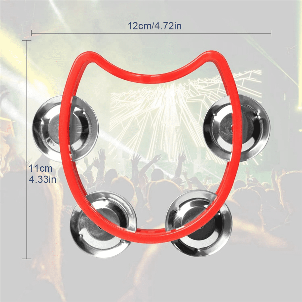 40Pcs Plastic Tambourine Musical Instruments, Mini Handheld Tambourines,Percussion Rhythm Instruments
