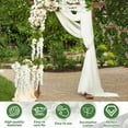 thumbnail image 4 of DAMAI 3 Strands Silk Blue Wisteria Artificial Flowers, 21.6 Inch Silk Flowers, Fake Wisteria Floral Hanging Plant Garlandfor Wall, Home, Garden, Wedding Decor, 4 of 6