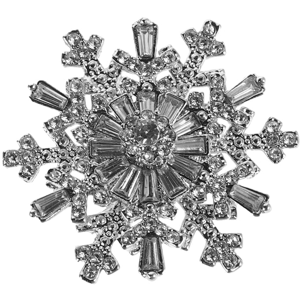 Pin de copo de nieve para camisa, pin de copo de nieve, pin de cumpleaños para mujer, pin decorativo con dije de copo de nieve, joyería de boda para mujer, accesorio de ropa