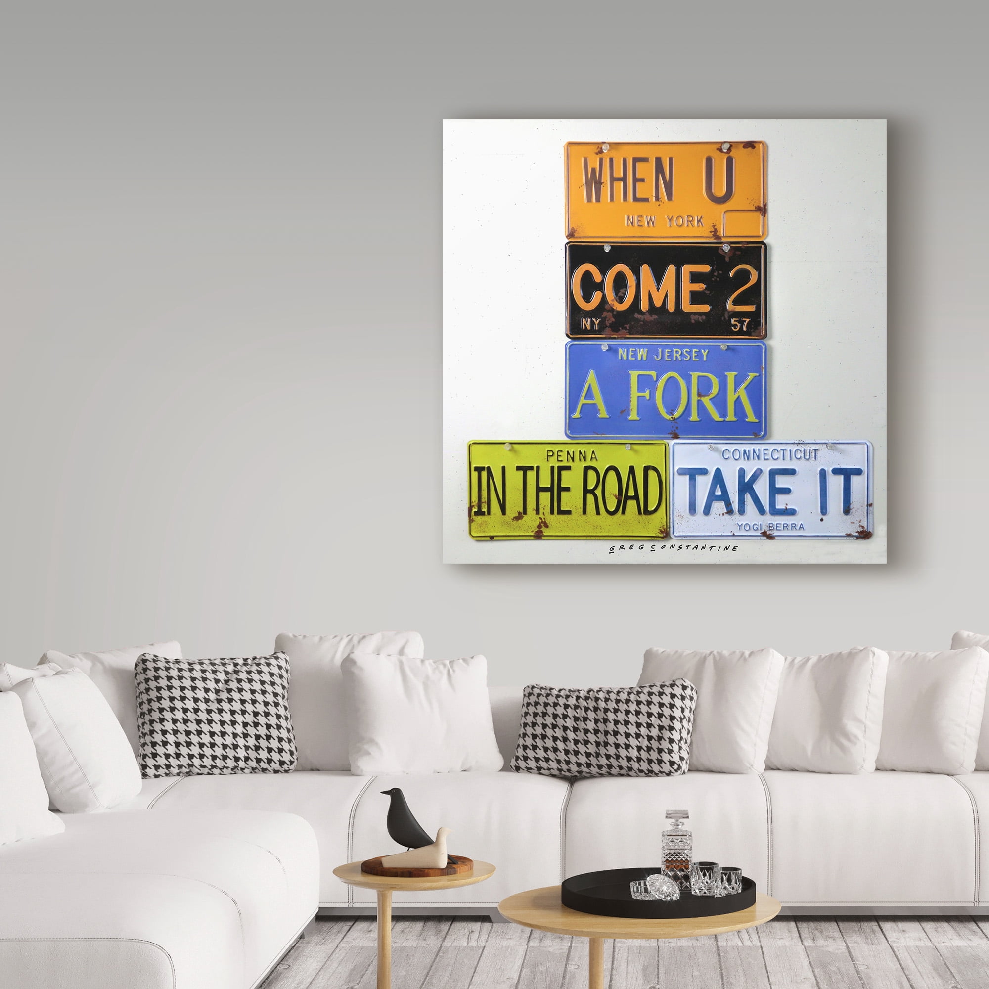 Trademark Fine Art 'Berra Fork In The Road' Canvas Art by Gregory Constantine