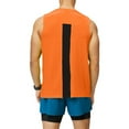 thumbnail image 4 of RYRJJ Men's Sleeveless Shirts Summer Casual Round Neck Tank Tops for Men Athletic Gym Workout Muscle Shirts(Orange,M), 4 of 5