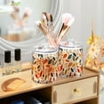 thumbnail image 3 of Yayeee 4 Pack Qtip Holder Bathroom Cotton Swab Canister with Lid Clear Dispenser Set, Colorful Leaves, 3 of 6