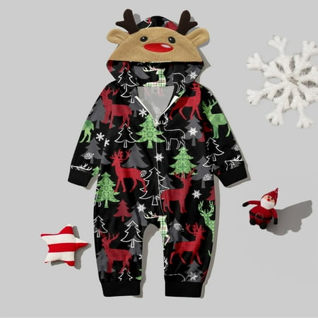

Baby Christmas Set Hooded Jumpsuit Family Size Baby Christmas Jumpsuit Sets