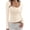 Beige, variant on Womens Long Sleeve Henley Shirts Going Out Tops Lace Trim Square Neck, Slim Fitted Basic Tees, Soft Comfy Jacquard Fabric, Casual Wear, Fall Outfits, Y2K Fashion Clothing