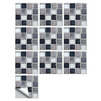 Ovzne 1Set 10Pc Self-Adhesive Tile Stickers - 10Cm×10Cm, Pvc Wall Stickers For Kitchen, Bathroom Home Decoration