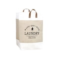 thumbnail image 2 of AuroraX Quilted Laundry Basket with Handles Large Foldable Linen Laundry Basket for Organizer Beige Cute Decorative Storage Hamper for Dirty Clothes Blanket Toy, 2 of 6