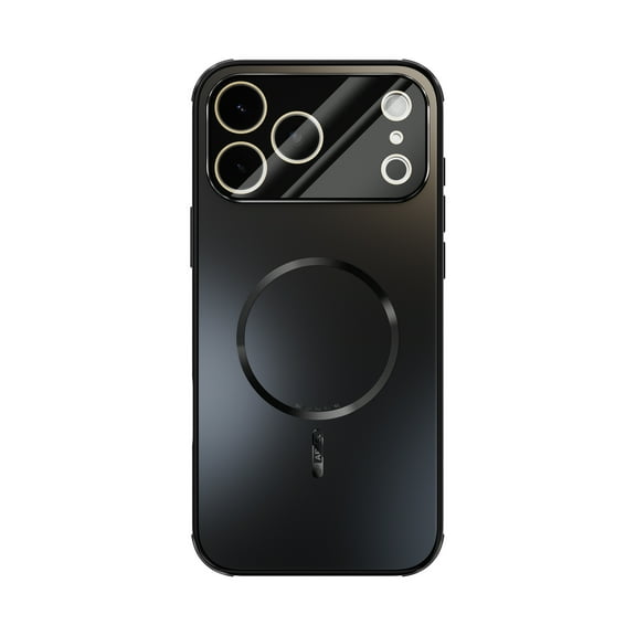 ELEHOLD For Apple iPhone 17 Pro Max Magnetic Case with Built-in Camera Lens Protector , Shockproof Rugged Slim Frosted Magnetic Anti-Scratch Anti-Fingerprint Heat Dissipation Cover ,Black