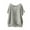 Gray, variant on Casual Summer Blouse for Women Short Sleeve Round Neck Top, Solid Color Comfortable T-Shirt with Side Slit Relaxed Fit for Beach