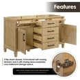 thumbnail image 5 of Solana 60" Wood Vanity Base in Weathered Fir without Top and Sink no Mirror, 5 of 12