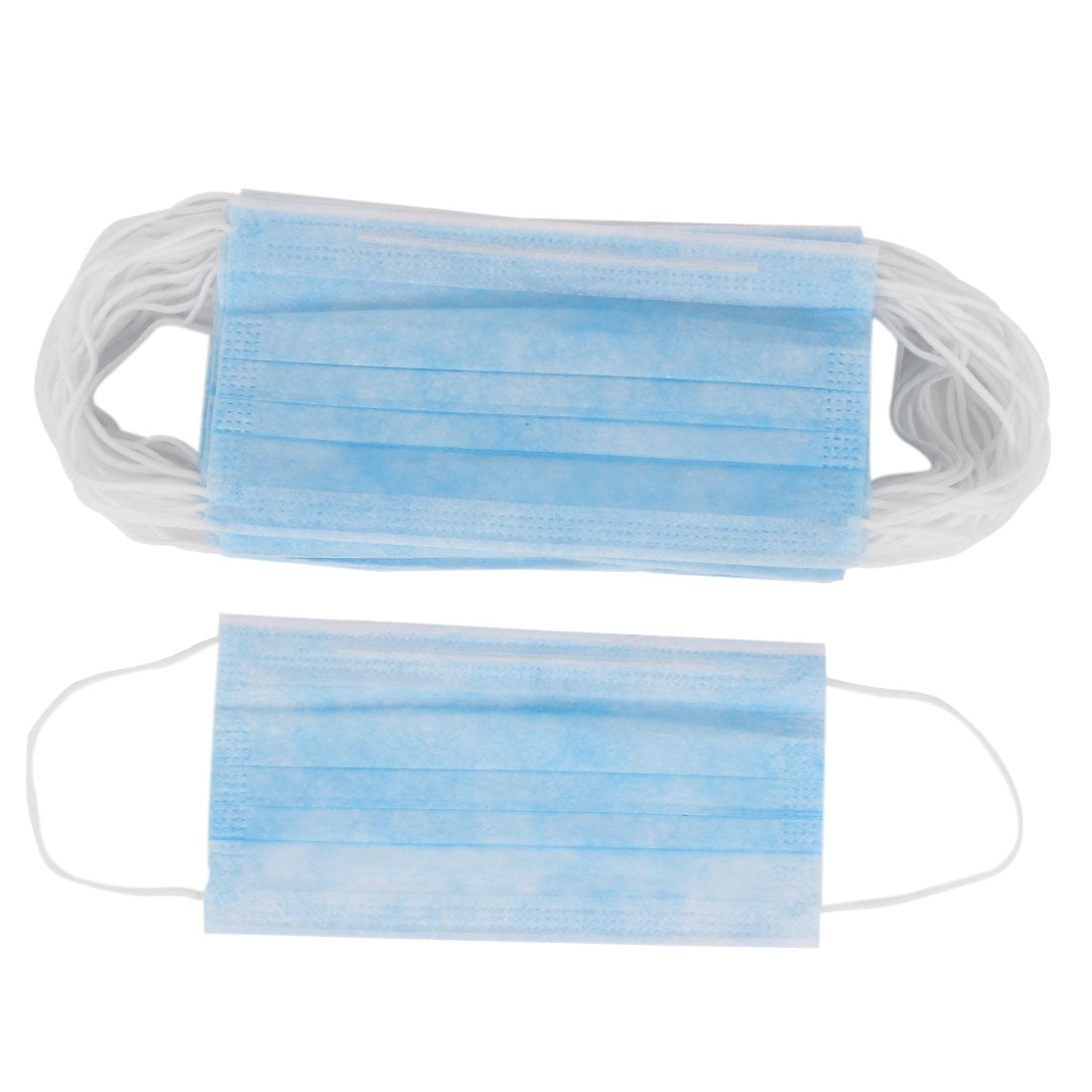 Unique Bargains Unisex Mouth Nose Protective Dust Proof Disposable Earloop Face Mask Blue 50PCS by