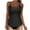 Black, variant on Efsteb Swimsuits for Women 2025 Bikini Tank Tops for Women Two Piece Swimsuits Solid Color Push-Up Padded Swimwear Bathing Suit Blouse Sets (Army Green,S)