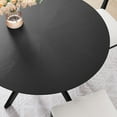 thumbnail image 4 of Modway Crossroads 47" Round Wood Dining Table in Black Seats 4 People, 4 of 8