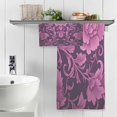 thumbnail image 5 of Coolnut Purple Flowers Bath Towels Set,2 Piece Pure Cotton Ultra Soft High Absorbent Quick Dry Towel Set,1 Bath Towels, 1 Wash Cloths Wash cloth, 5 of 7