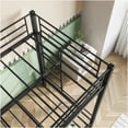 thumbnail image 2 of JERFIT Metal Twin over Twin Bunk Bed Frame with Shelf, No Box Spring Needed, Heavy Duty Steel Construction, Black, 2 of 8