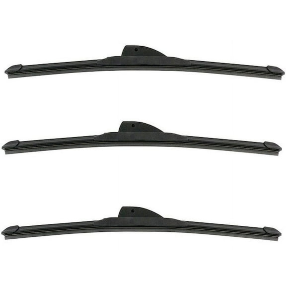 Wiper Blade Set 3 Piece - Compatible with 1985 - 1992 Volkswagen Golf 1986 1987 1988 1989 1990 1991