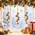 thumbnail image 4 of Christmas Jingle Bells Hanging Garland with Vintage Metal Bells & Rope Bows for Tree Door Wall Farmhouse Decor, 4 of 6