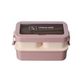 thumbnail image 2 of Bento Box Lunch Containers For Work Leak-Proof With 3 Compartments Paste Container Men Woman Microwave Dishwasher-Safe, 2 of 9