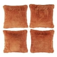 thumbnail image 4 of Home Soft Things Luxury Shaggy Faux Fur Throw Pillow Cases, Ultra Soft Plush Pillow Covers Fluffy Decorative Cushion Covers, No Pillow Insert, Set of 4, Burnt Orange, 20x20 Inch, 4 of 6