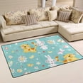 thumbnail image 2 of Coolnut Lightweight Soft Area Rugs 60 x 39 inch (5'x 3'3"), Cat and Rabbit Flowers Floor Mat for Kids Playing Room Hardwood Floor Living Room Nursery Rugs, 2 of 6